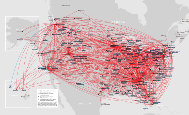 Delta Airline Route Map | Delta Airlines Reservations Online
