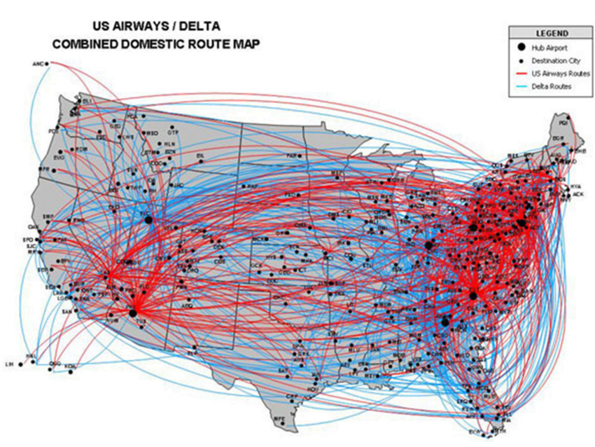 Delta Domestic Route Map 3 